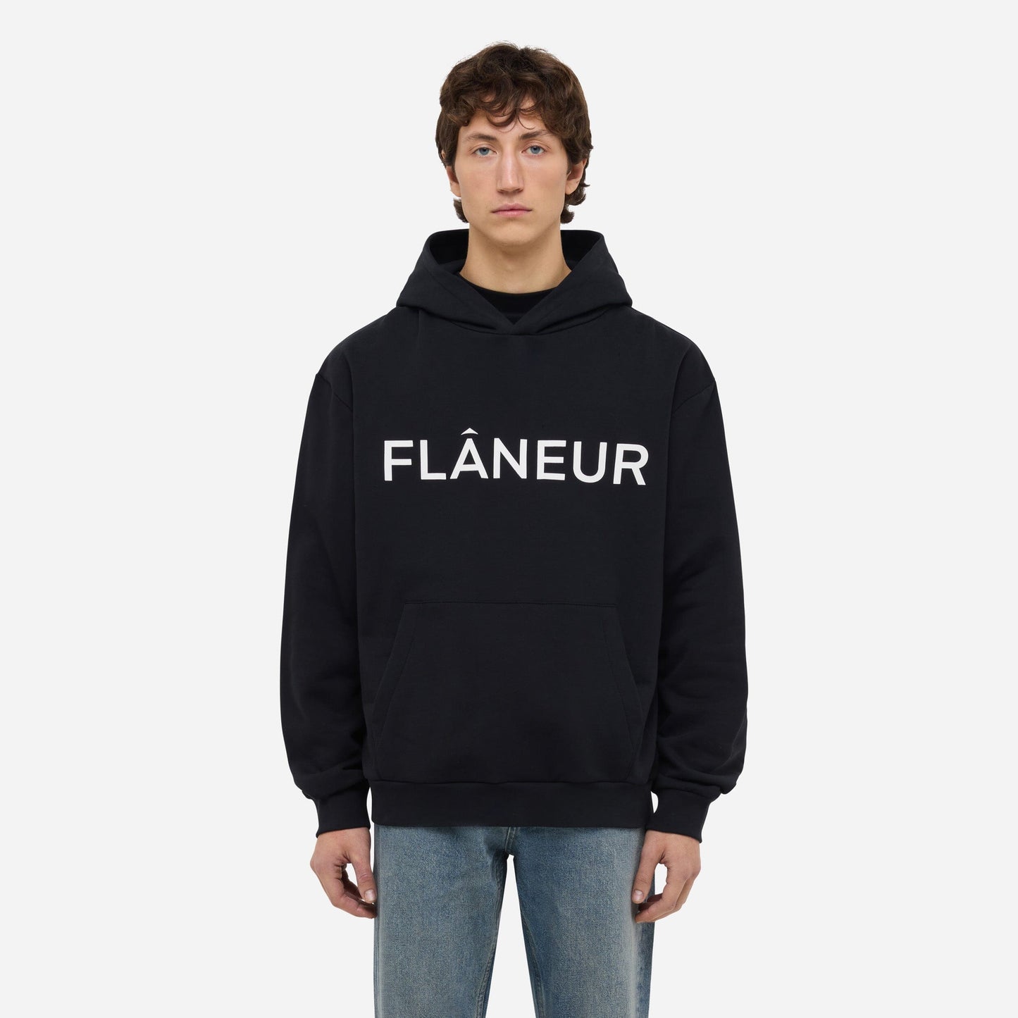 Printed Logo Hoodie | Black