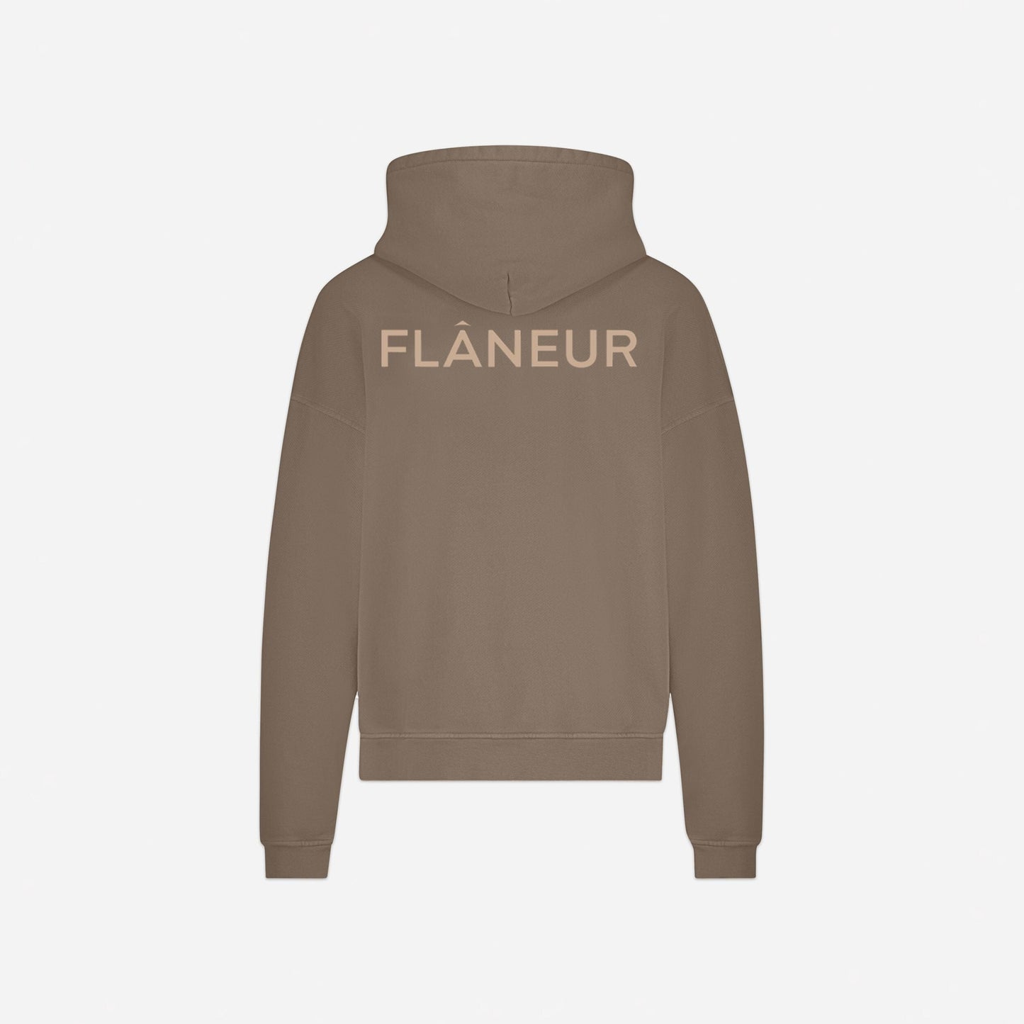 Double Logo Washed Hoodie (500GSM) | Brown