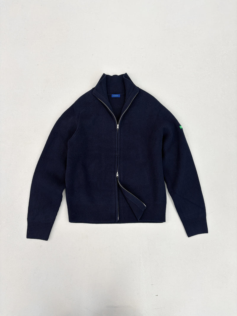 Badge Knit Cardigan | Navy