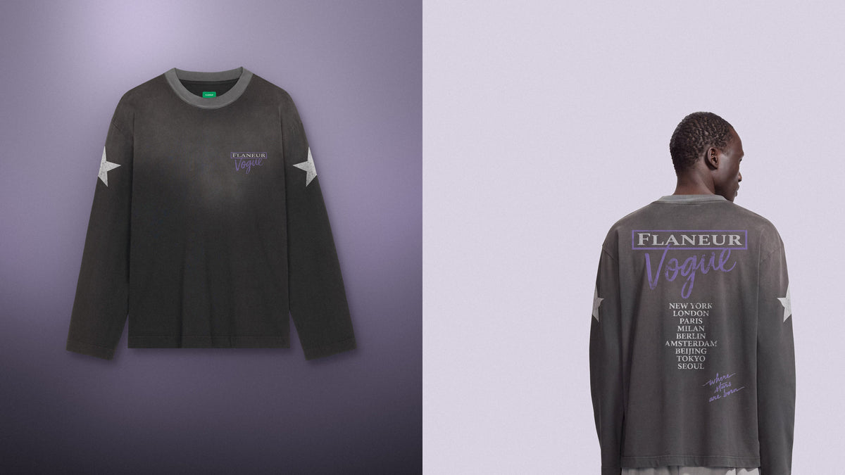 FLÂNEUR & VOGUE long sleeve, front and back