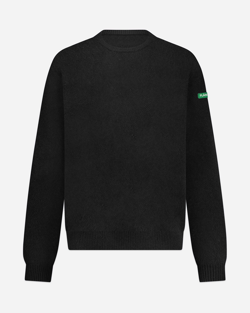 Badge Knit Sweater | Black
