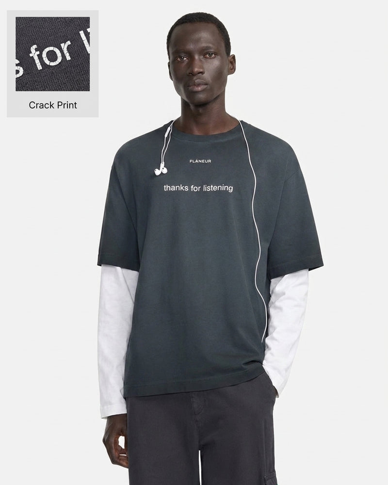 Listening T-Shirt | Washed Black