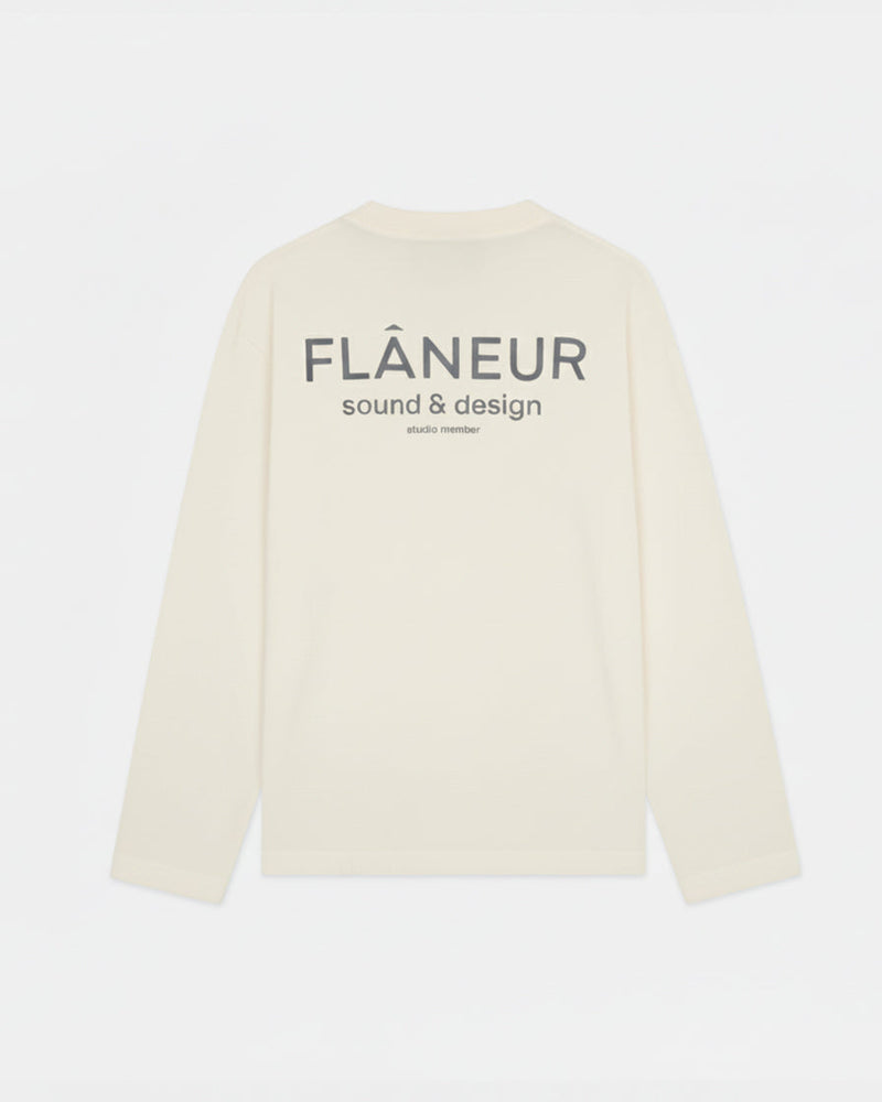 Sound & Design Long Sleeve Washed | White