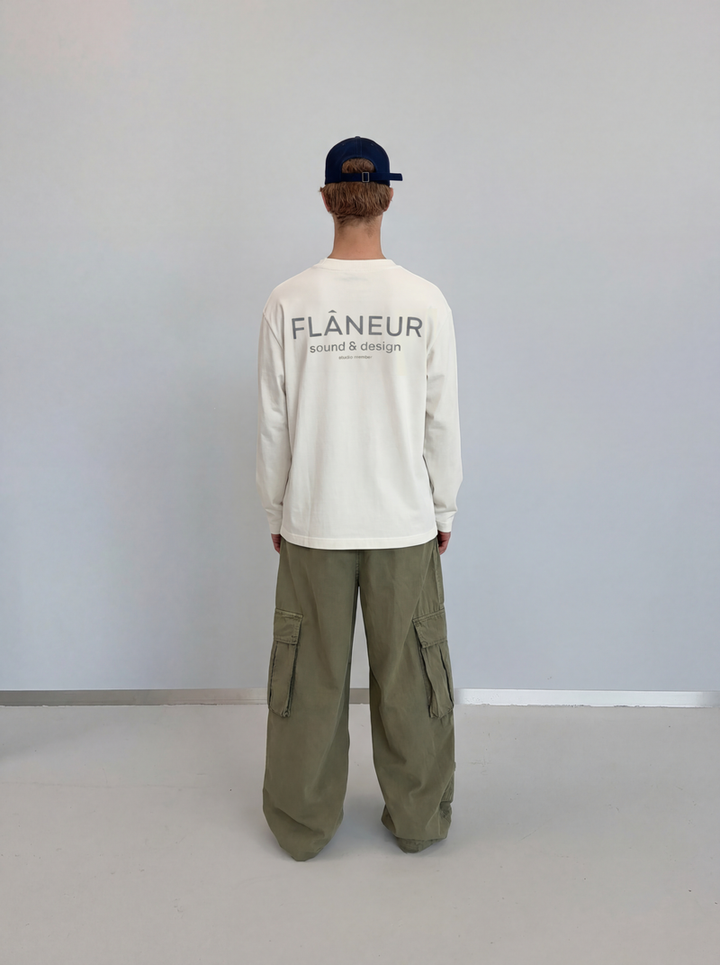 Sound & Design Long Sleeve Washed | White