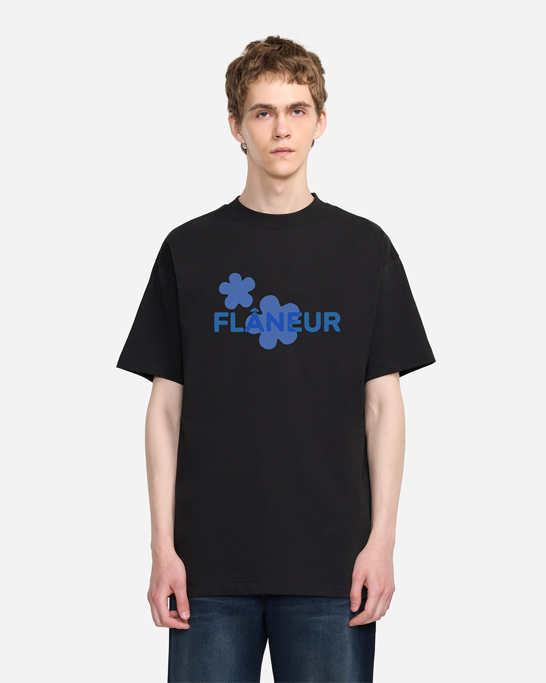 Organic Flower T-Shirt | Black/Blue – FLÂNEUR