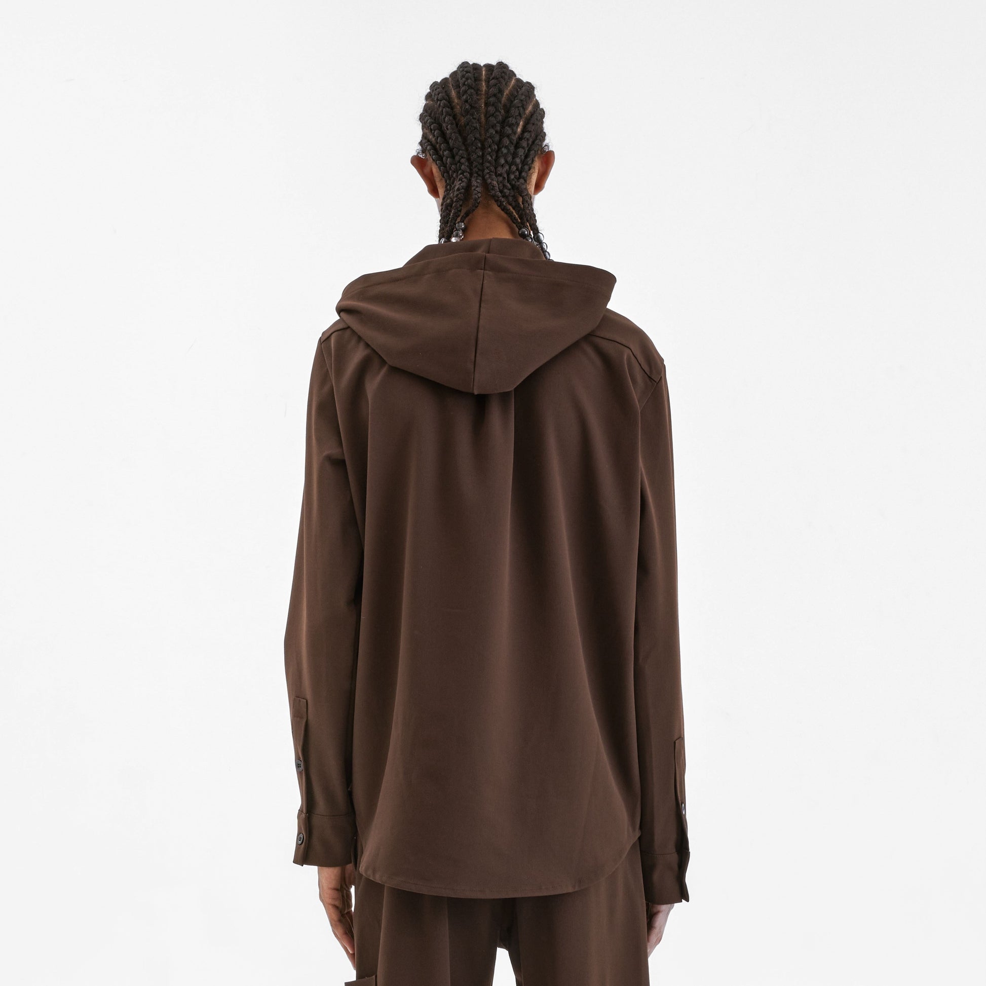 Atelier Hooded Shirt | Brown