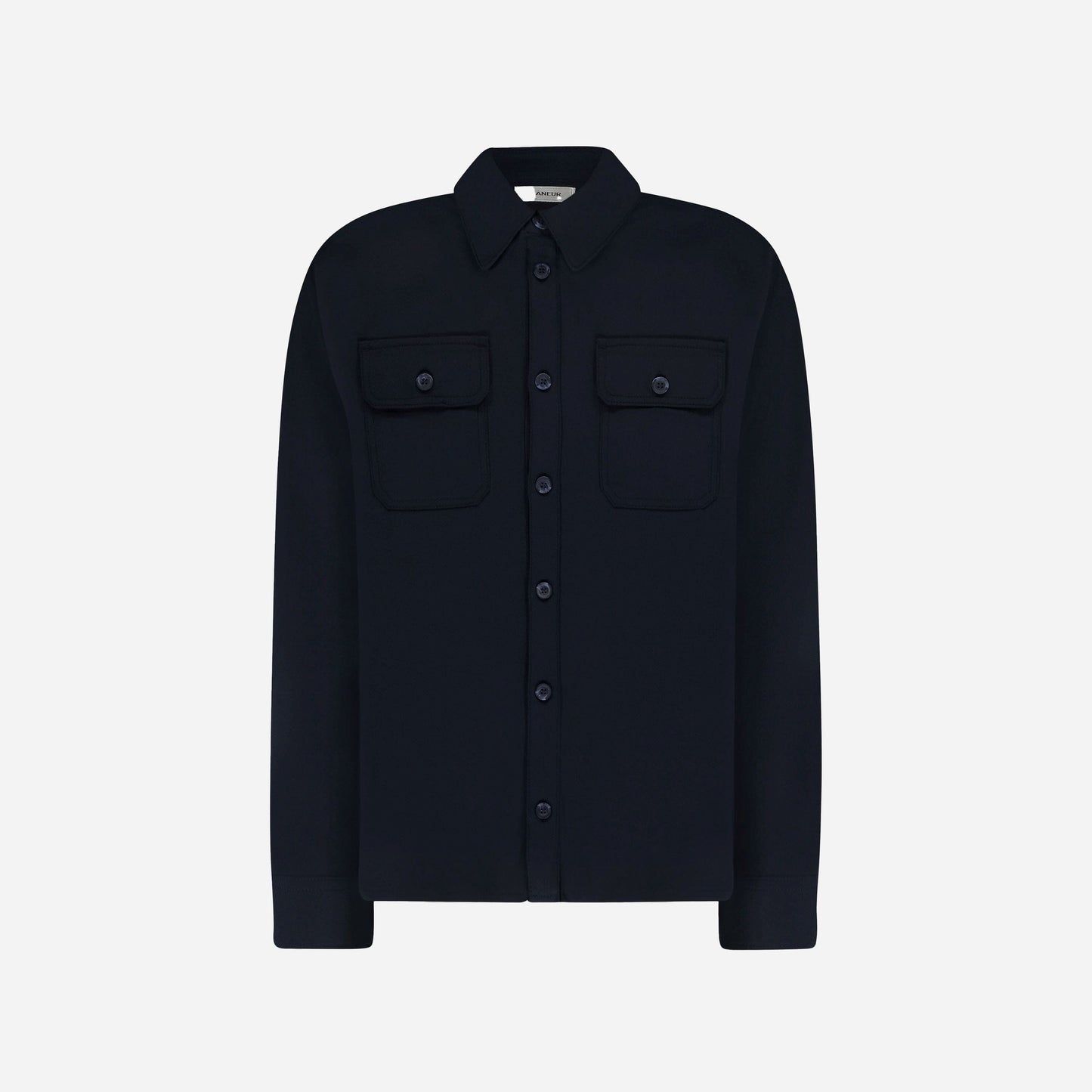 Atelier Shirt with Rubber Patch | Navy