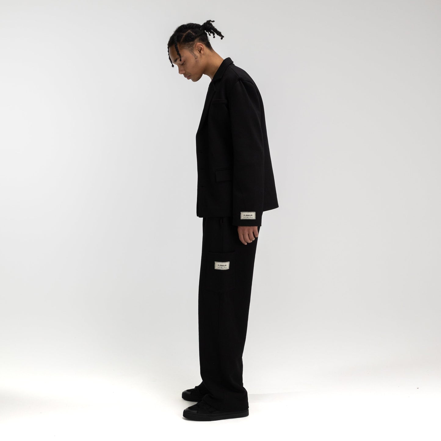 Atelier Tailored Terry Cotton Trousers | Black