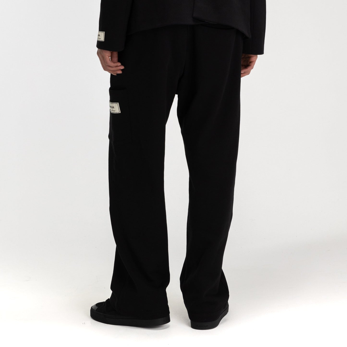 Atelier Tailored Terry Cotton Trousers | Black