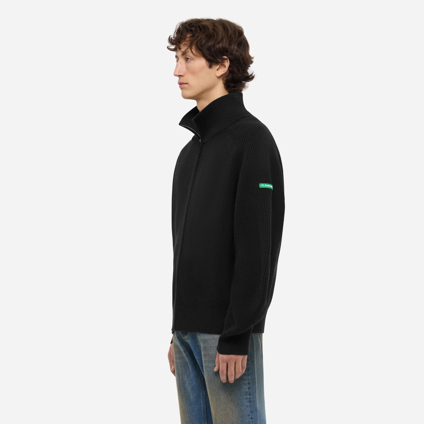 Badge Knit Cardigan | Black