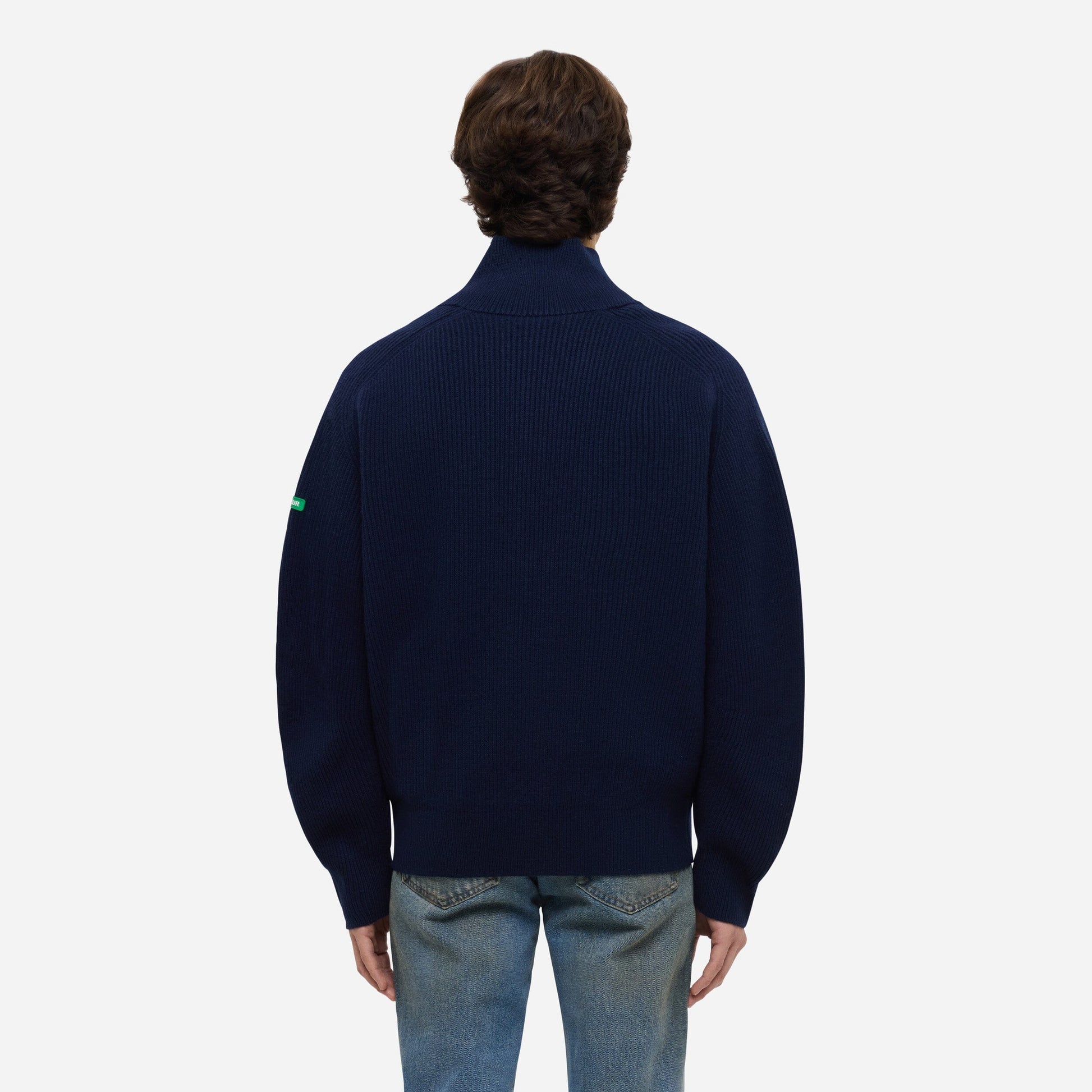 Badge Knit Cardigan | Navy