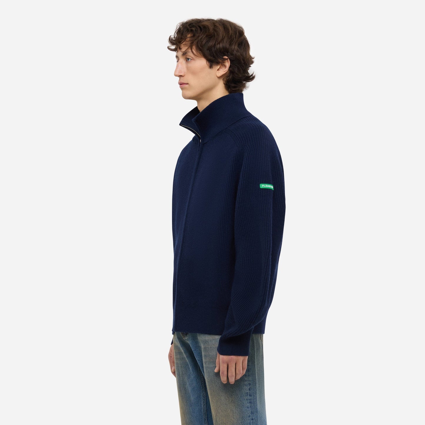 Badge Knit Cardigan | Navy