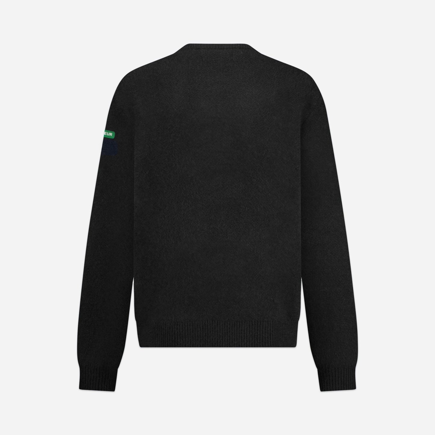 Badge Knit Sweater | Black