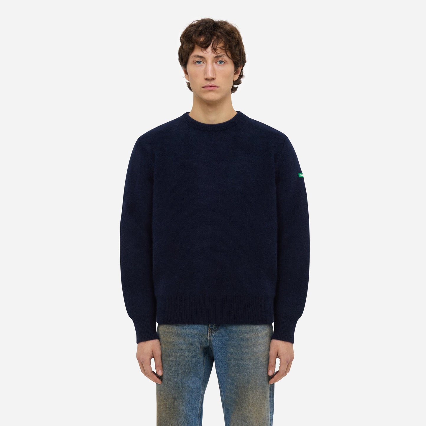 Badge Knit Sweater | Navy