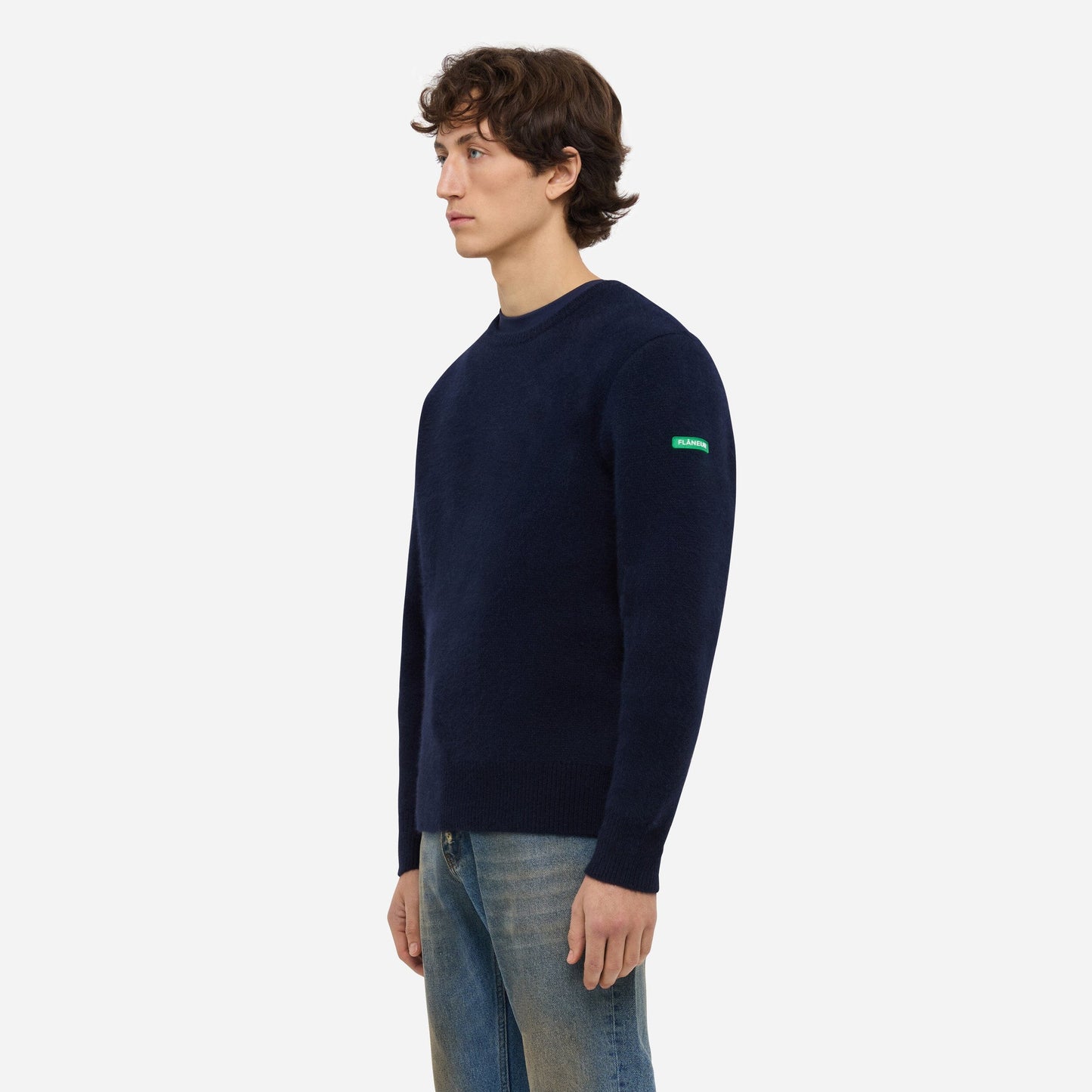 Badge Knit Sweater | Navy