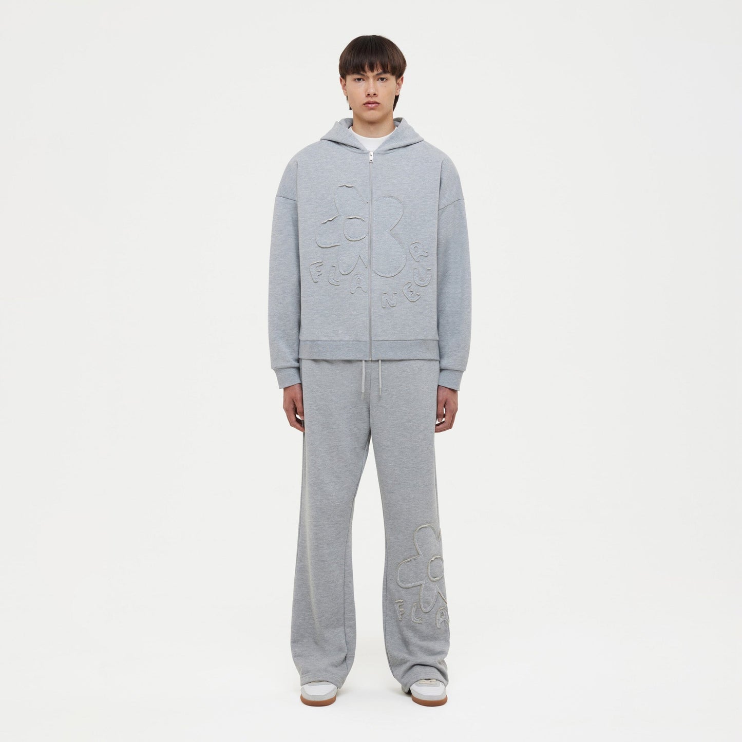 Blossom Patches Sweatpants | Heather Grey