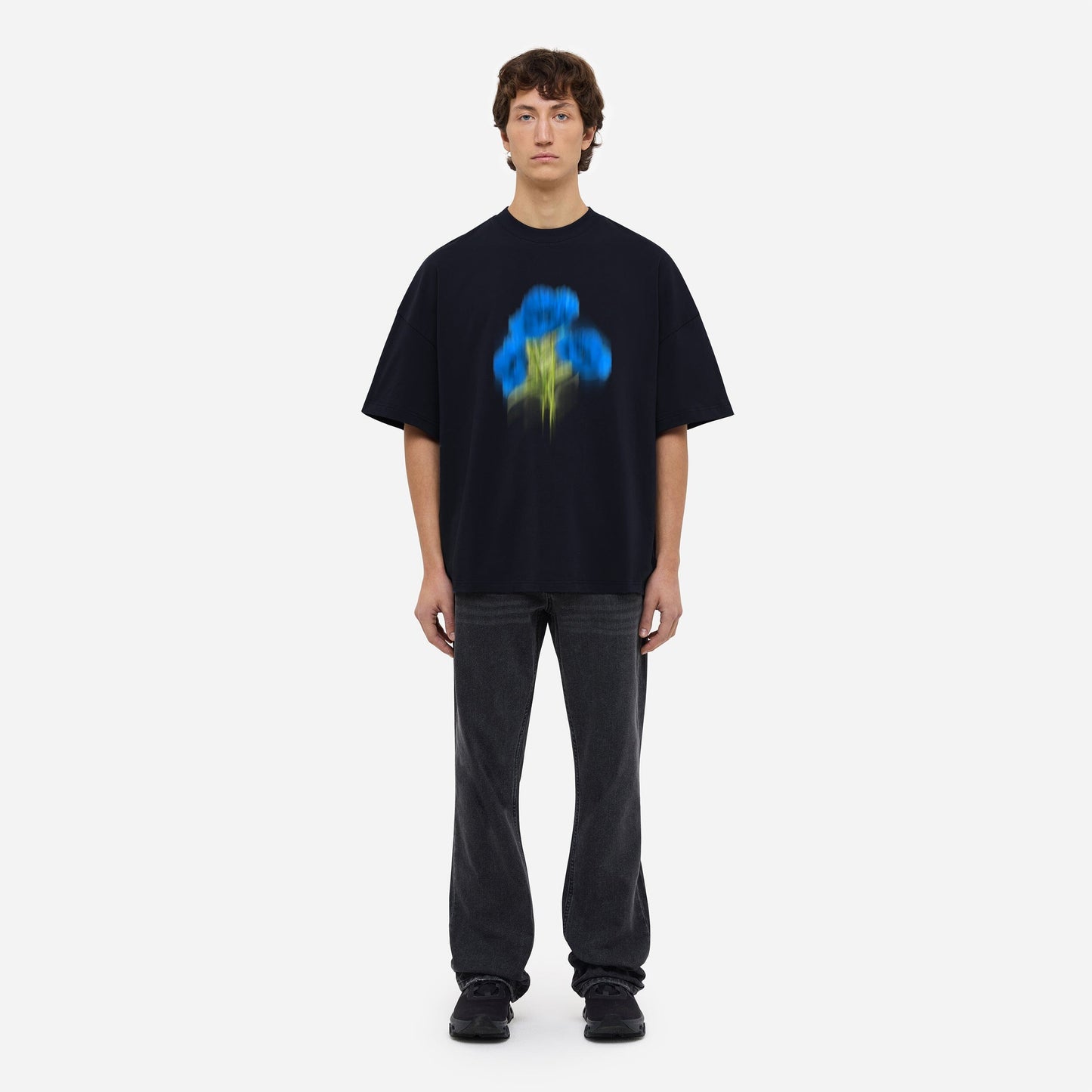 Blurred Flower T-Shirt | Black