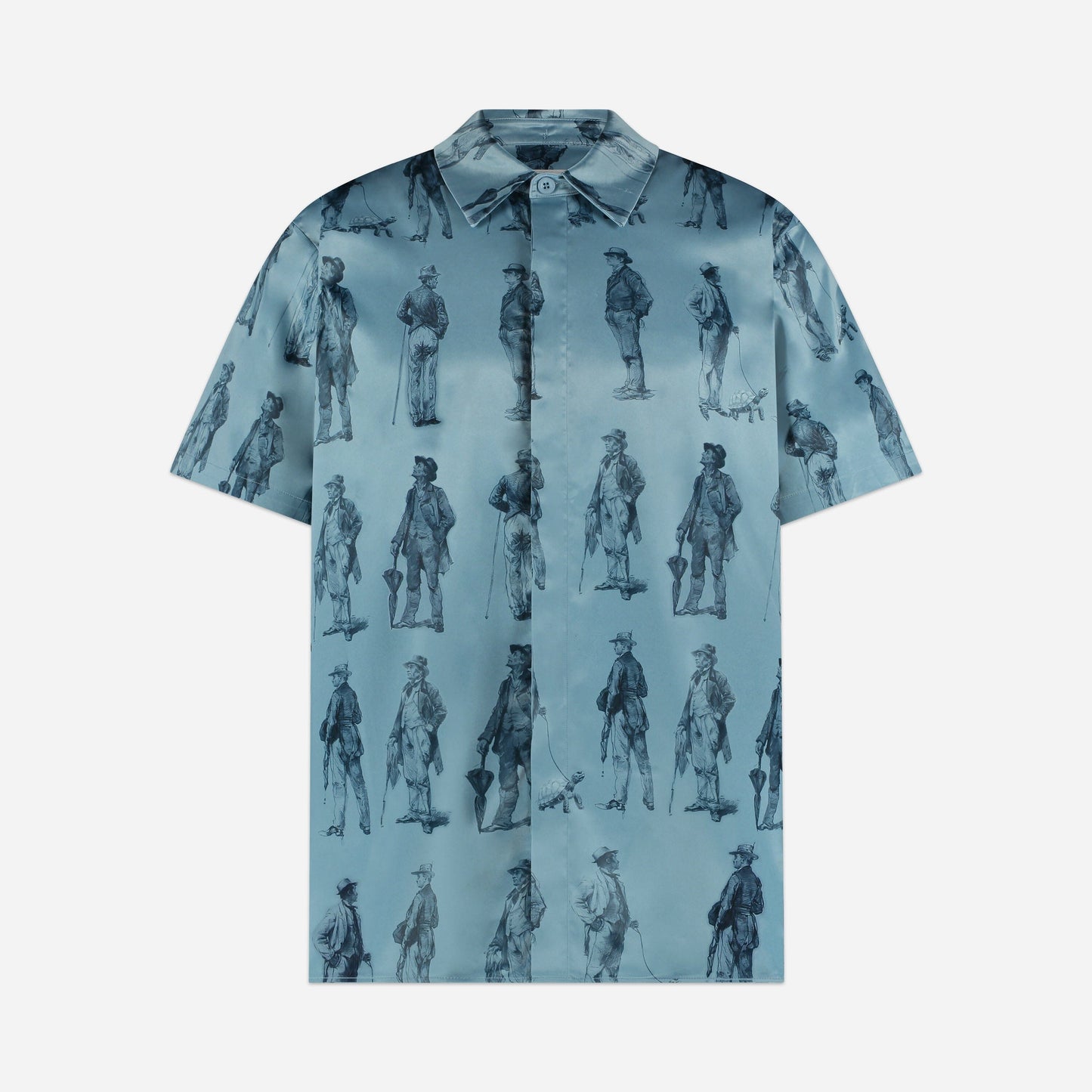 Boulevardiers Hooded Shirt | Sky Blue