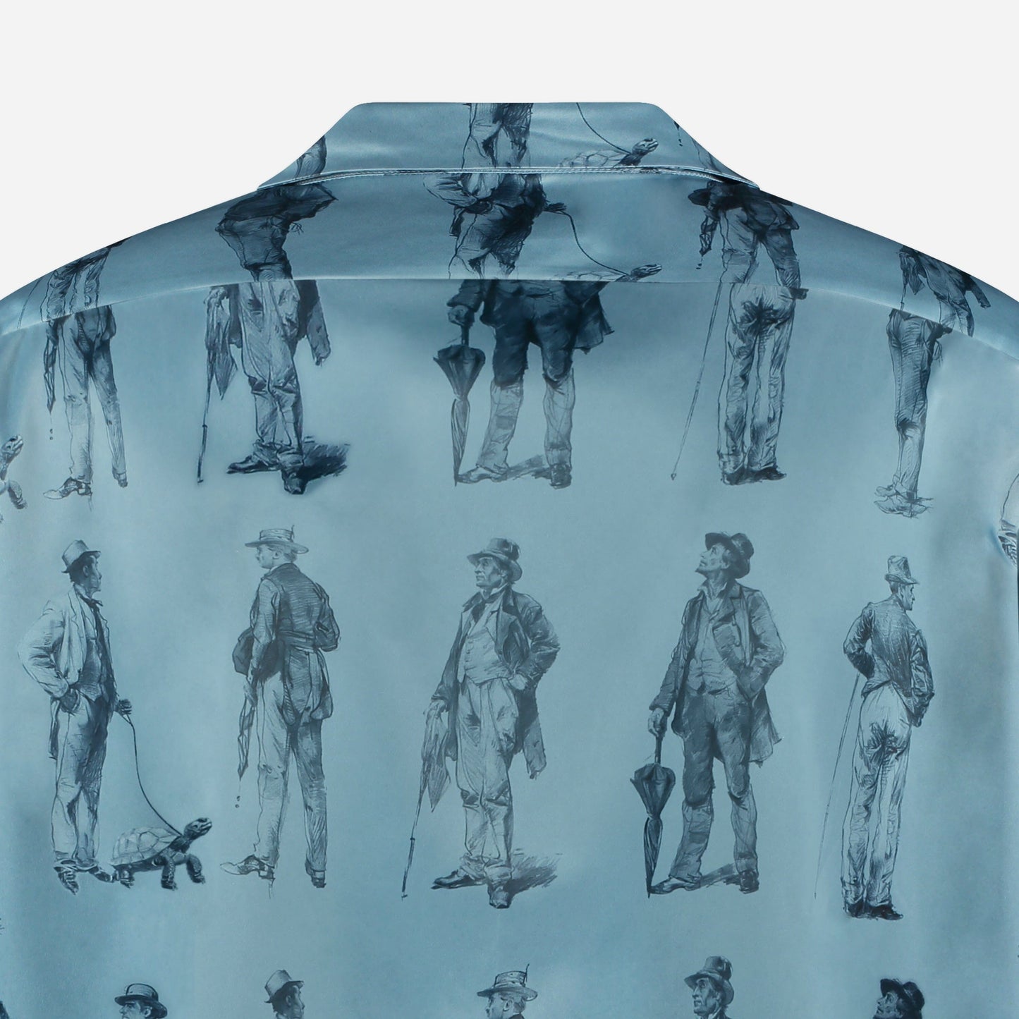 Boulevardiers Hooded Shirt | Sky Blue