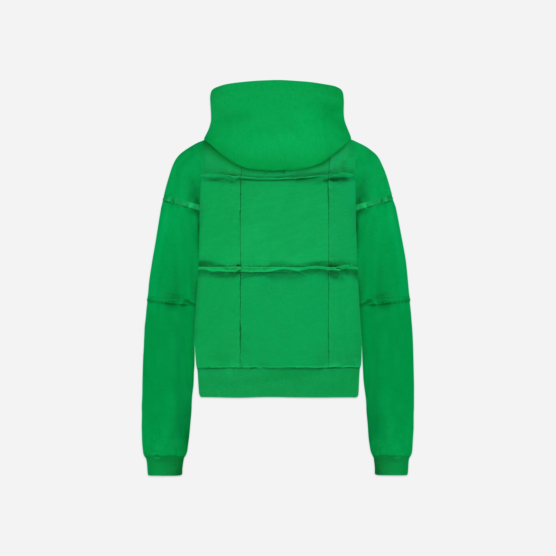 Cut and Sew Zip-Up Hoodie | Green