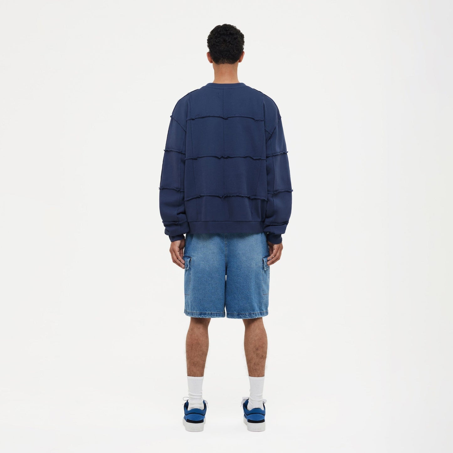 Cut & Sew Sweater | Deep Blue