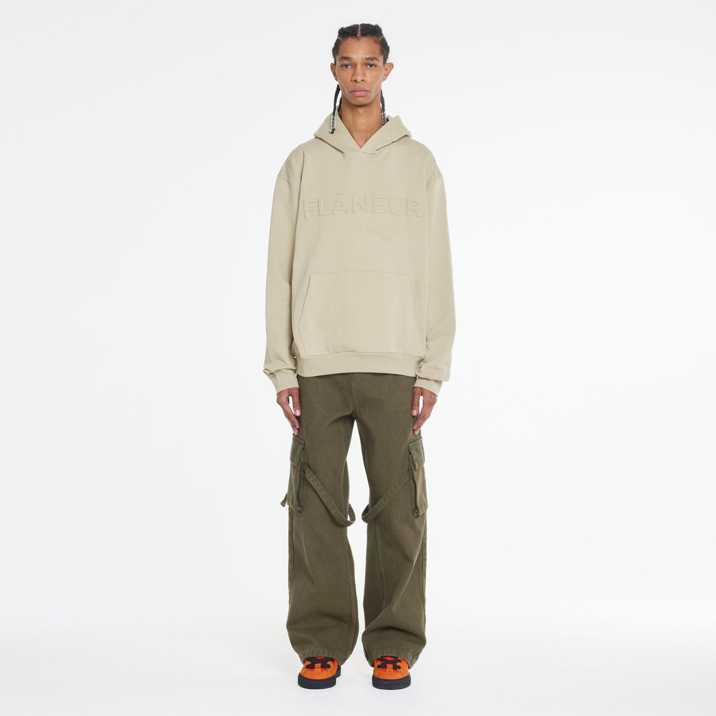 Embossed Hoodie | Sand