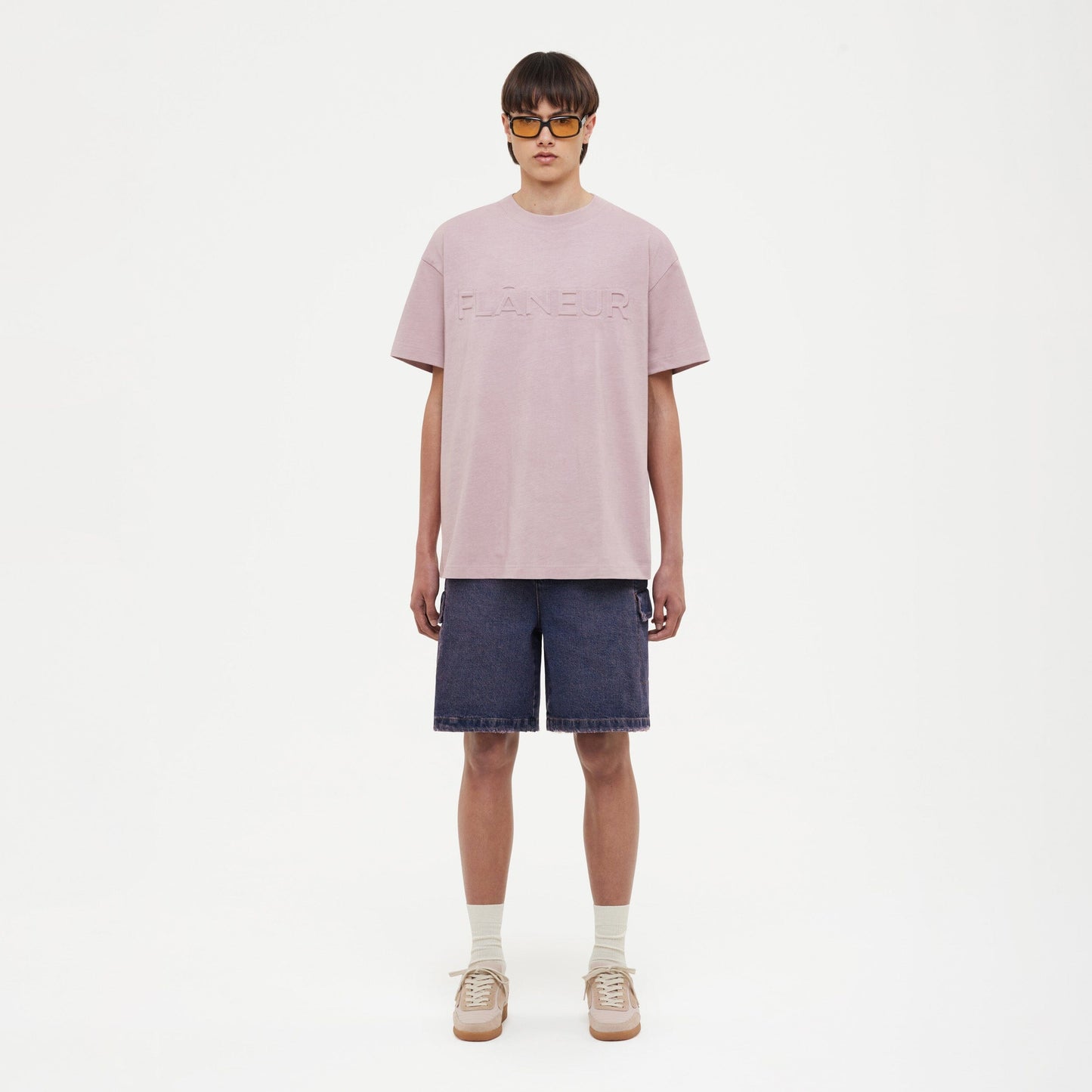 Embossed Logo T-Shirt | Soft Mauve