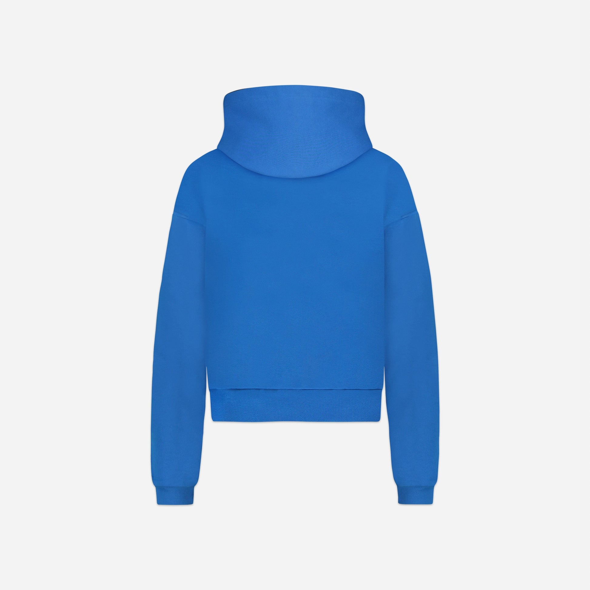 Embossed Zip-Up Hoodie | Blue