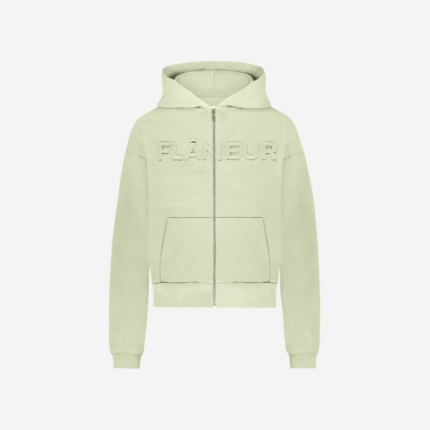 Embossed Zip-Up Hoodie | Resin