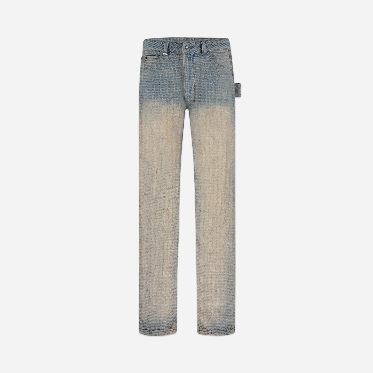 Faded Tweed Denim Jeans | Light Blue