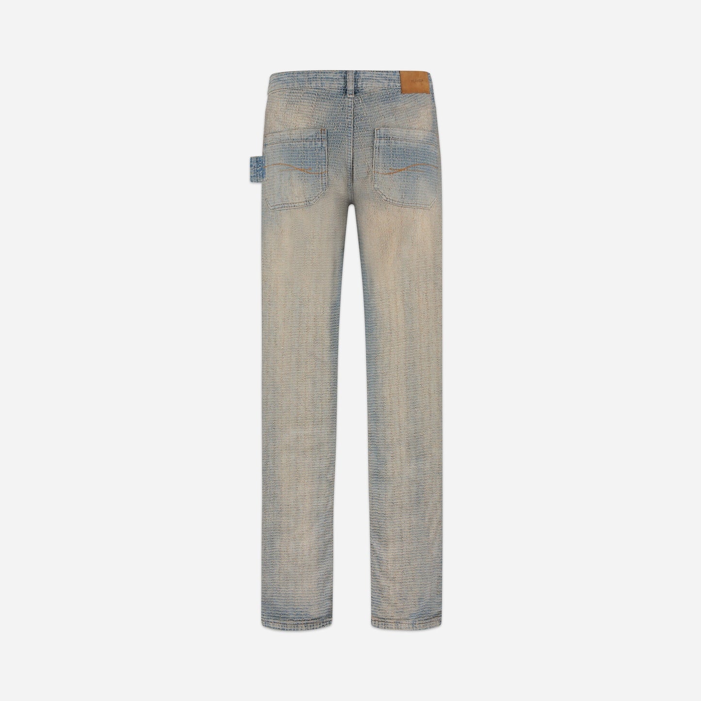 Faded Tweed Denim Jeans | Light Blue