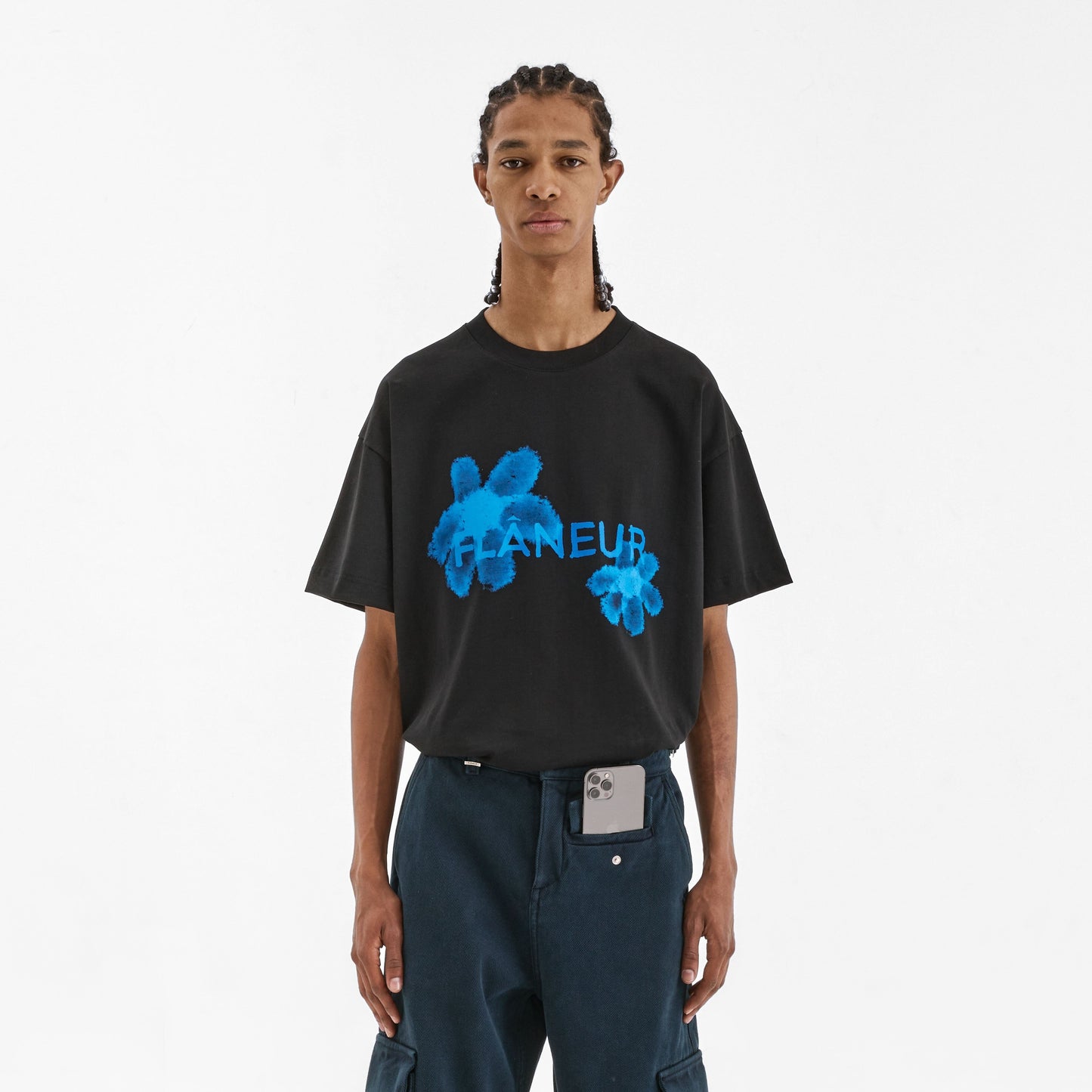 Floral Watercolor T-Shirt | Black