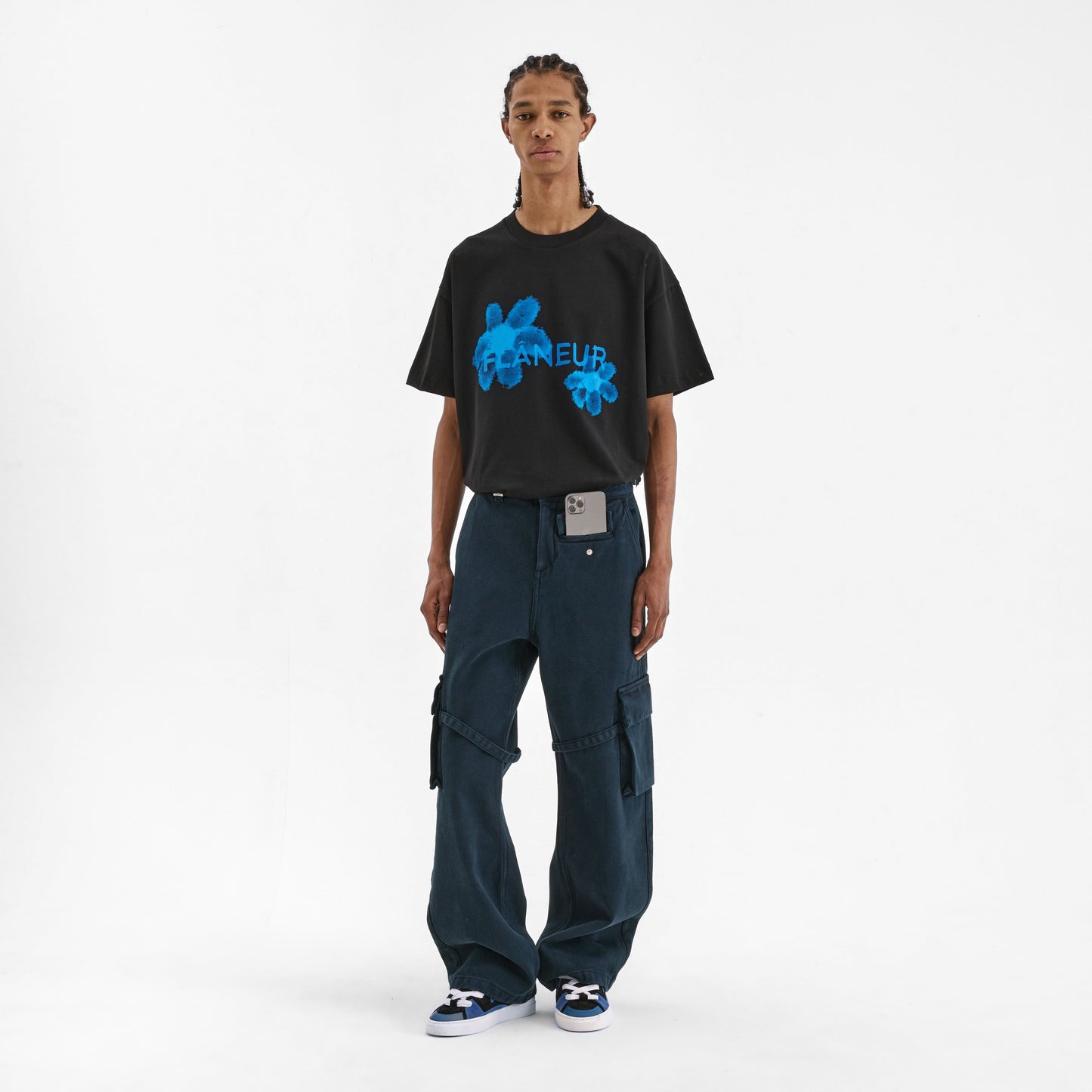 Floral Watercolor T-Shirt | Black