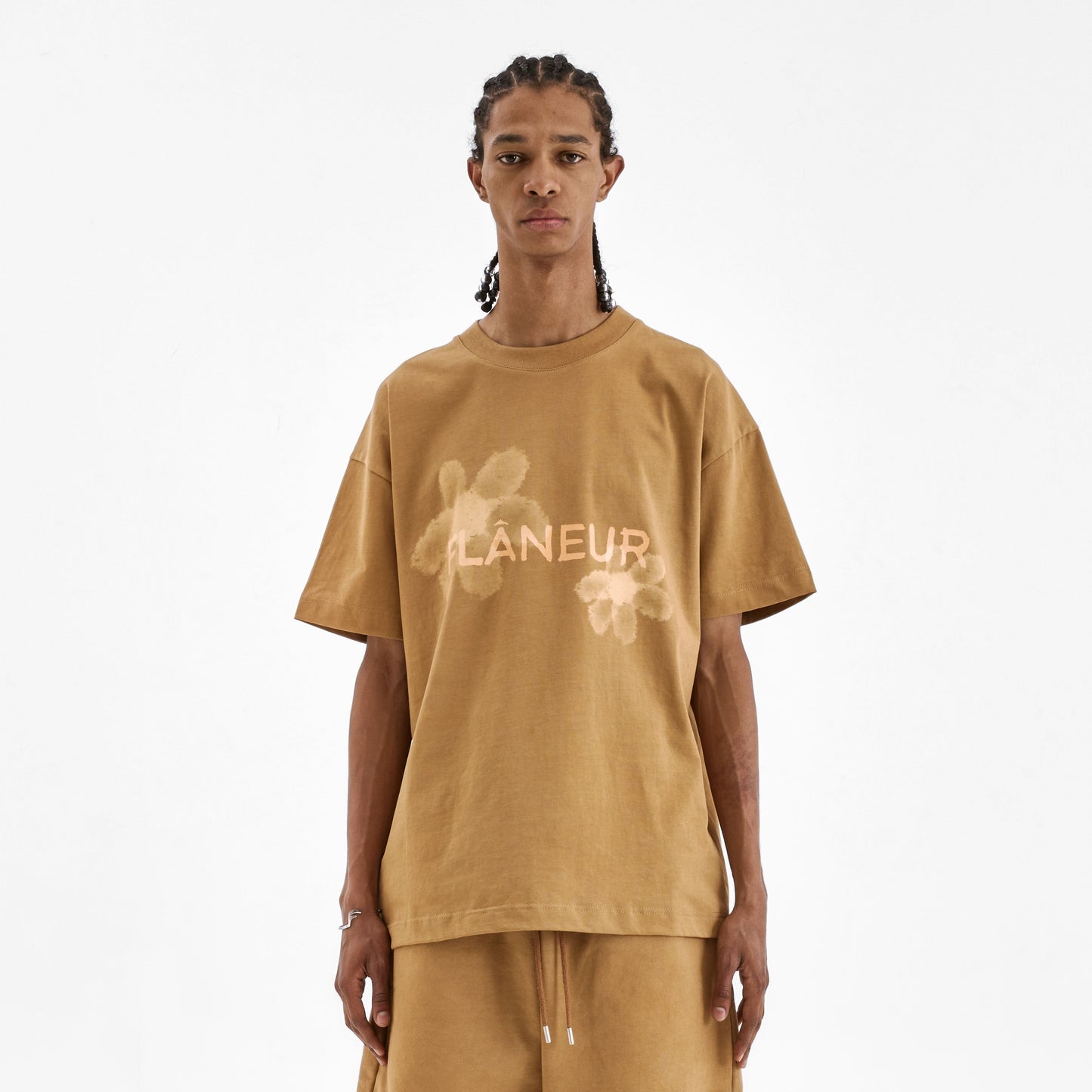 Floral Watercolor T-Shirt | Brown