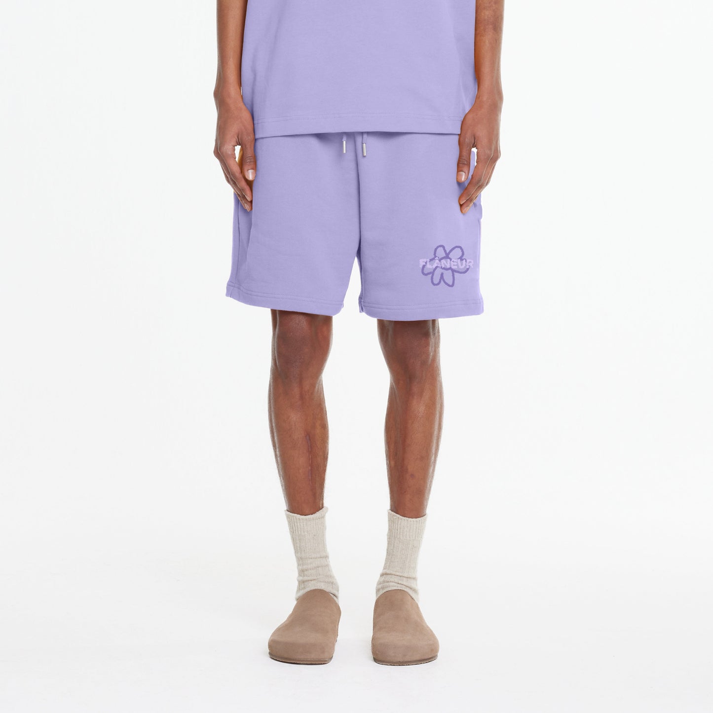 Flower Doodle Shorts | Purple
