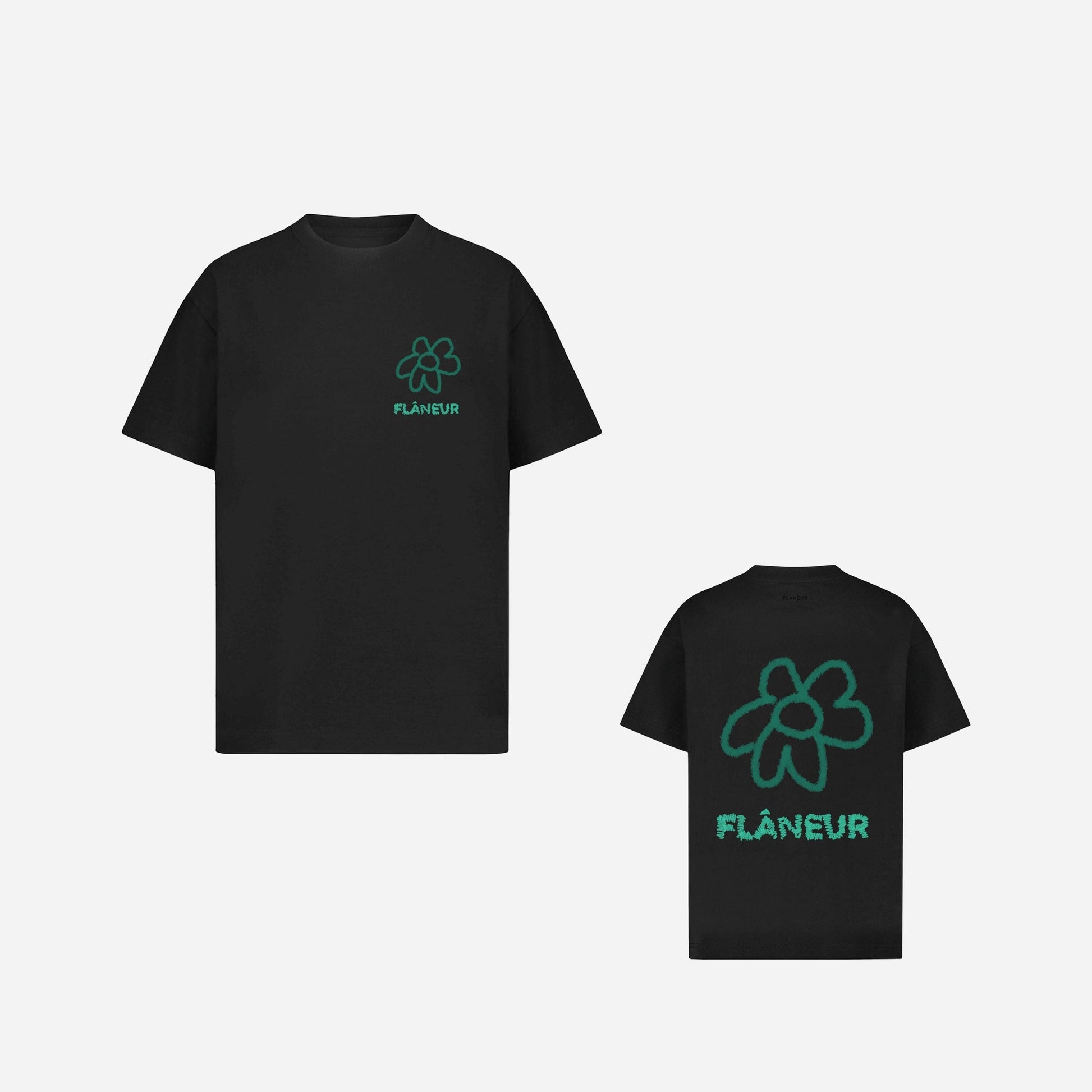 Flower Doodle T-Shirt | Black