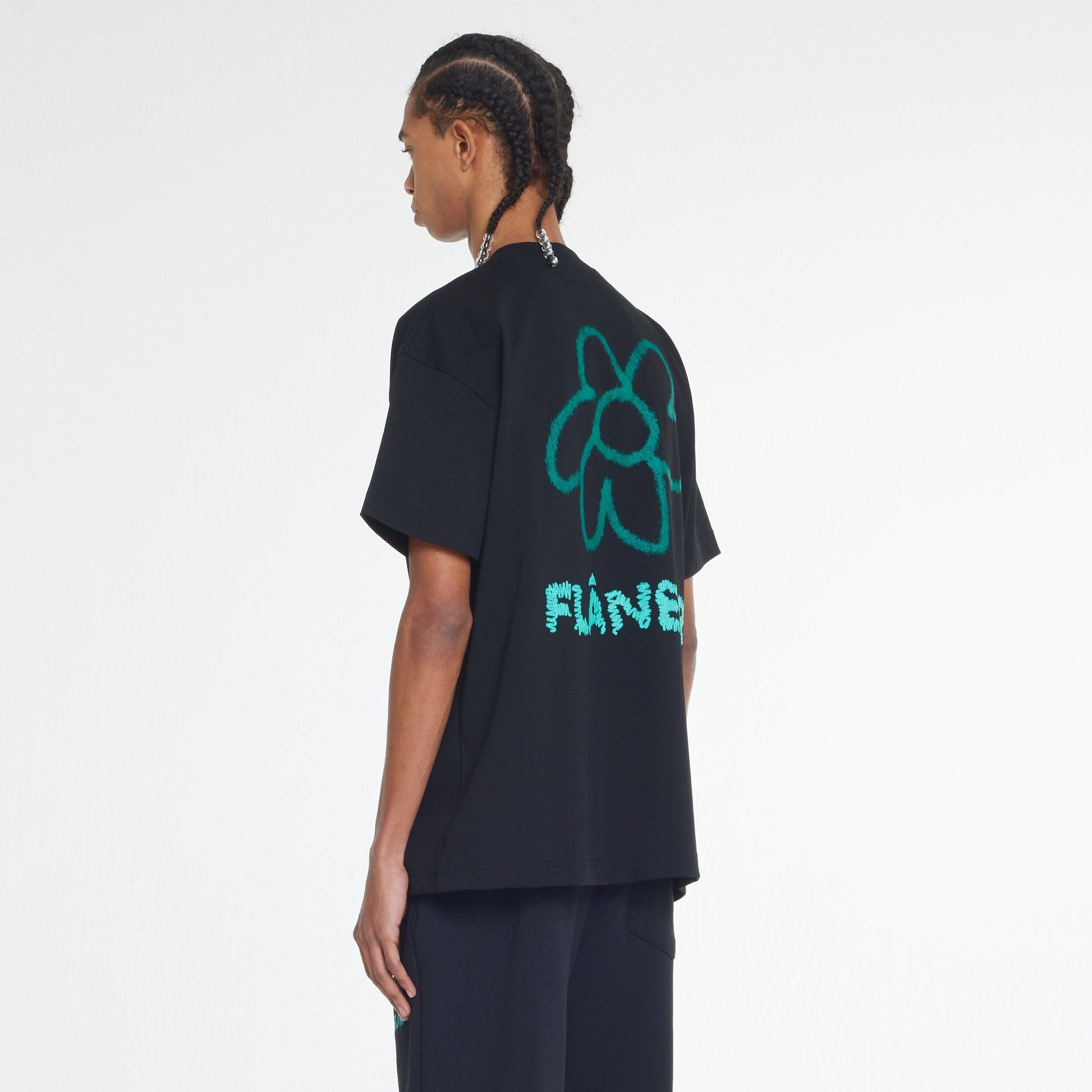 Flower Doodle T-Shirt | Black