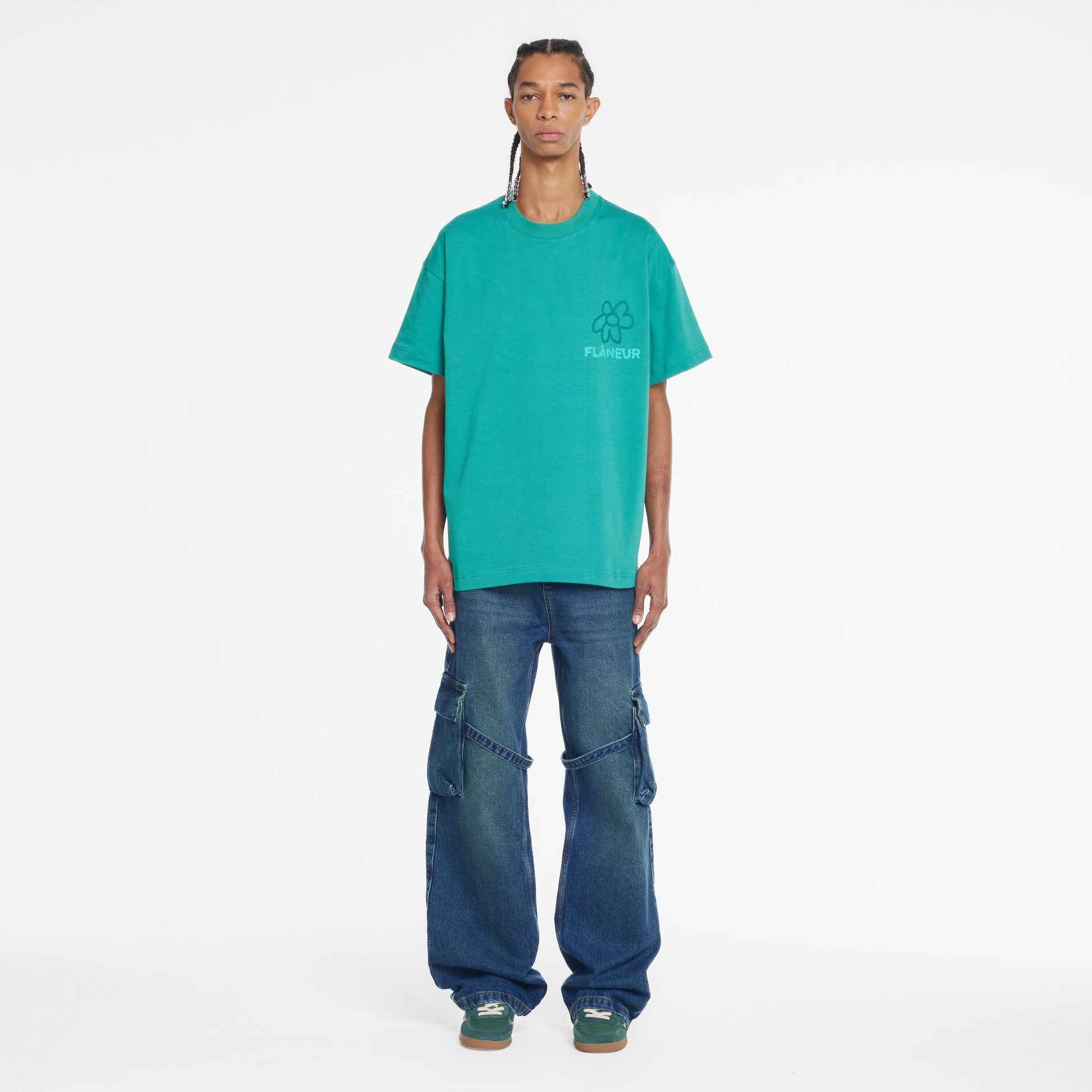 Flower Doodle T-Shirt | Green