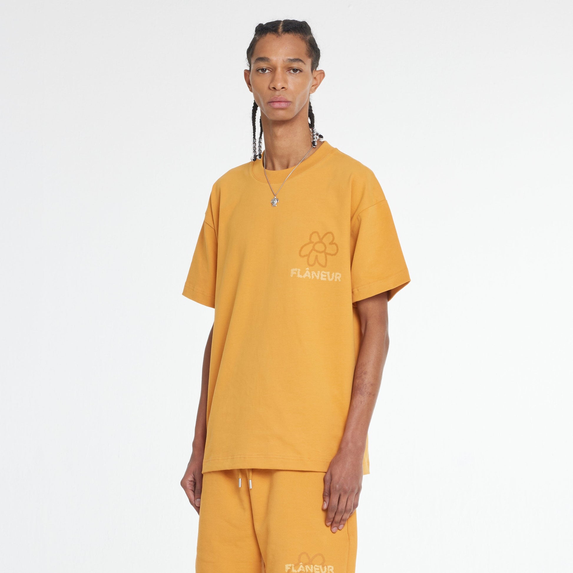 Flower Doodle T-Shirt | Orange