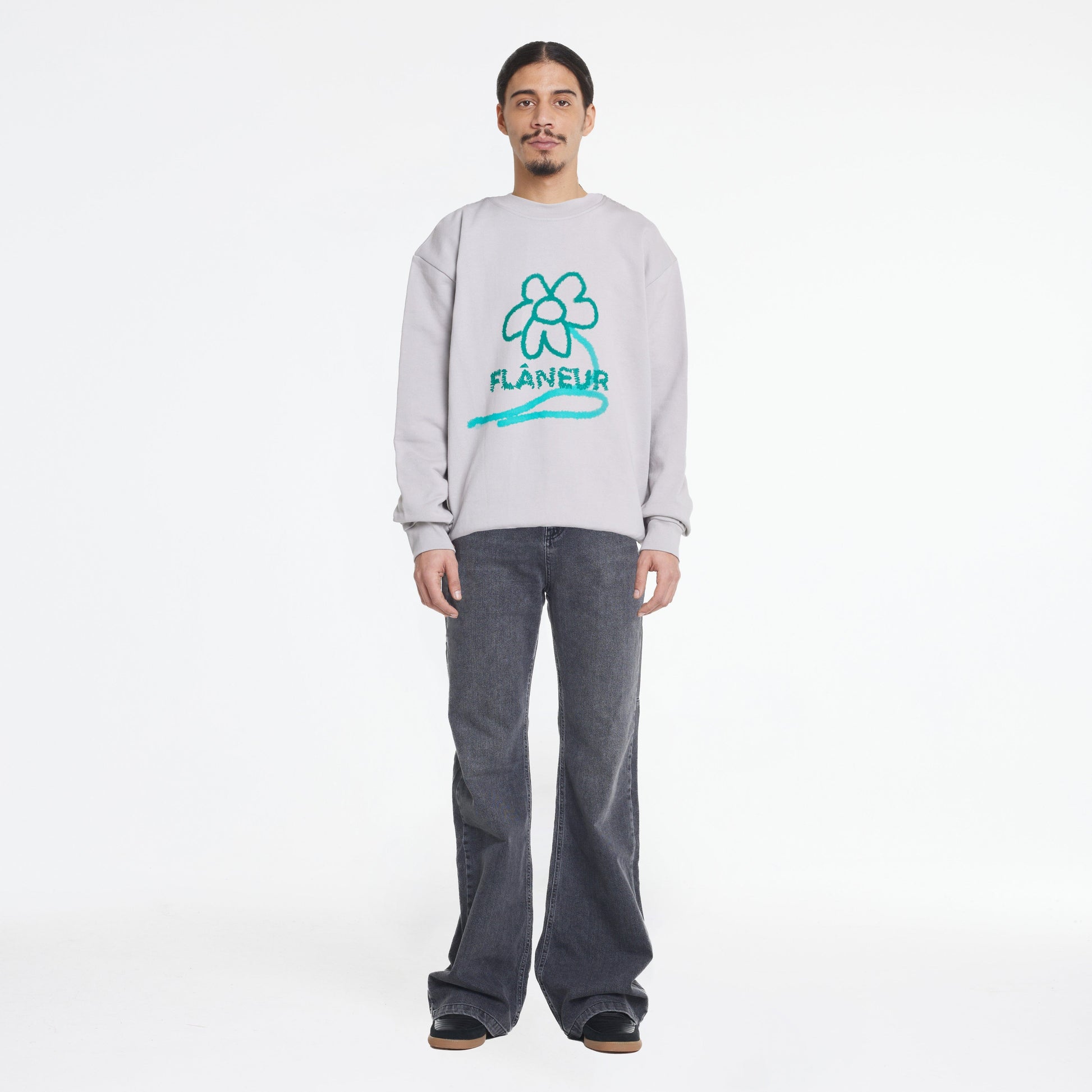 Flower Stalk Sweater | Grey