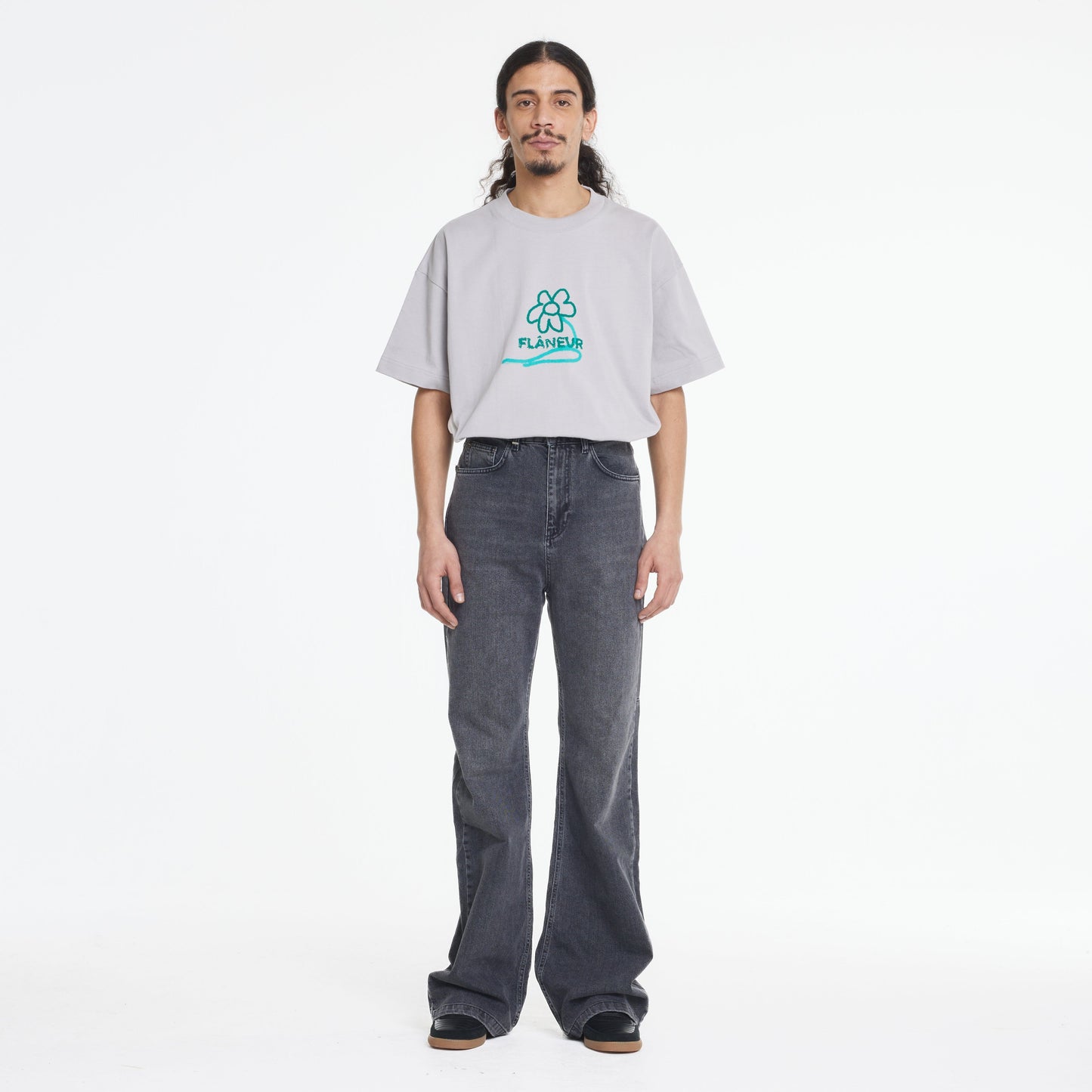 Flower Stalk T-Shirt | Grey