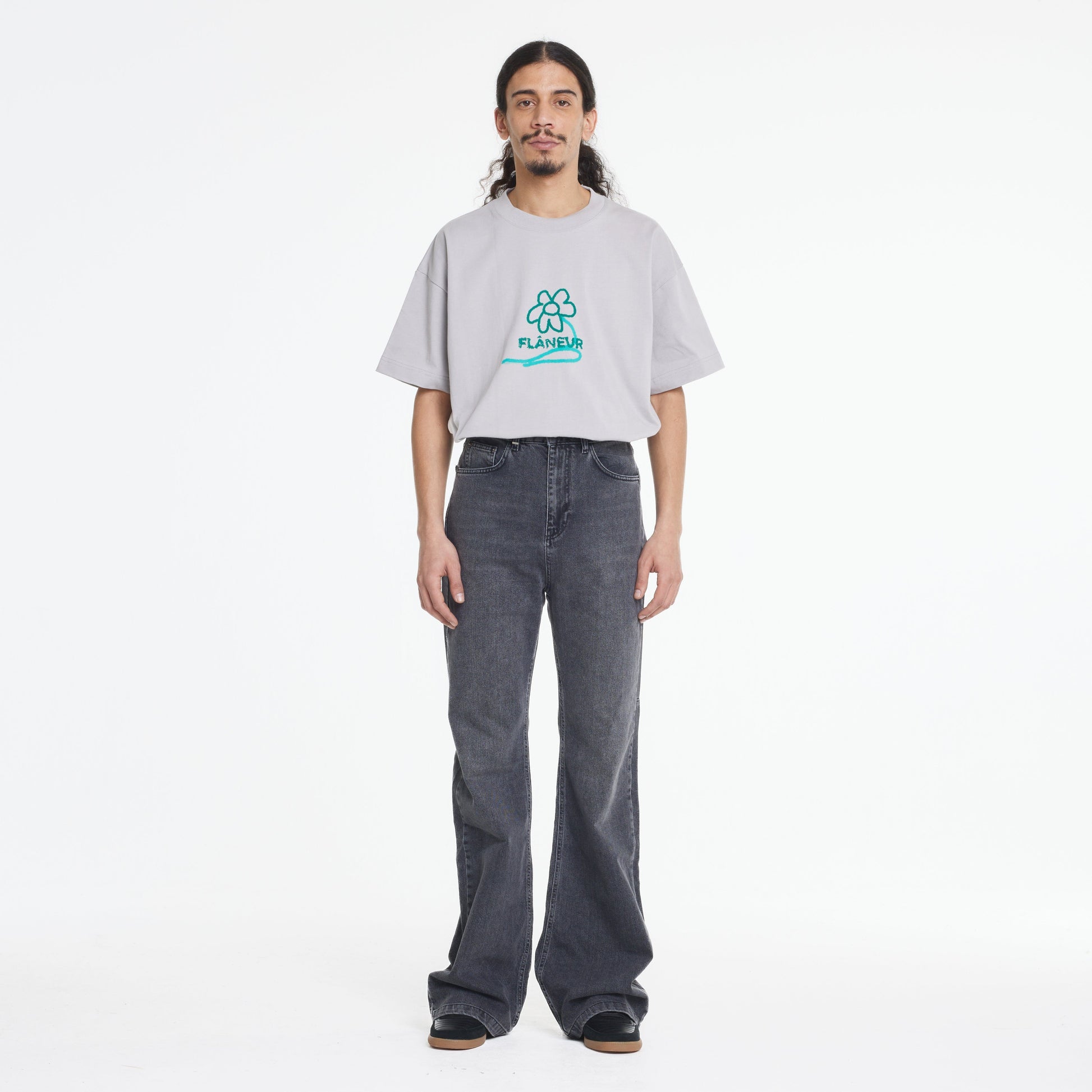 Flower Stalk T-Shirt | Grey