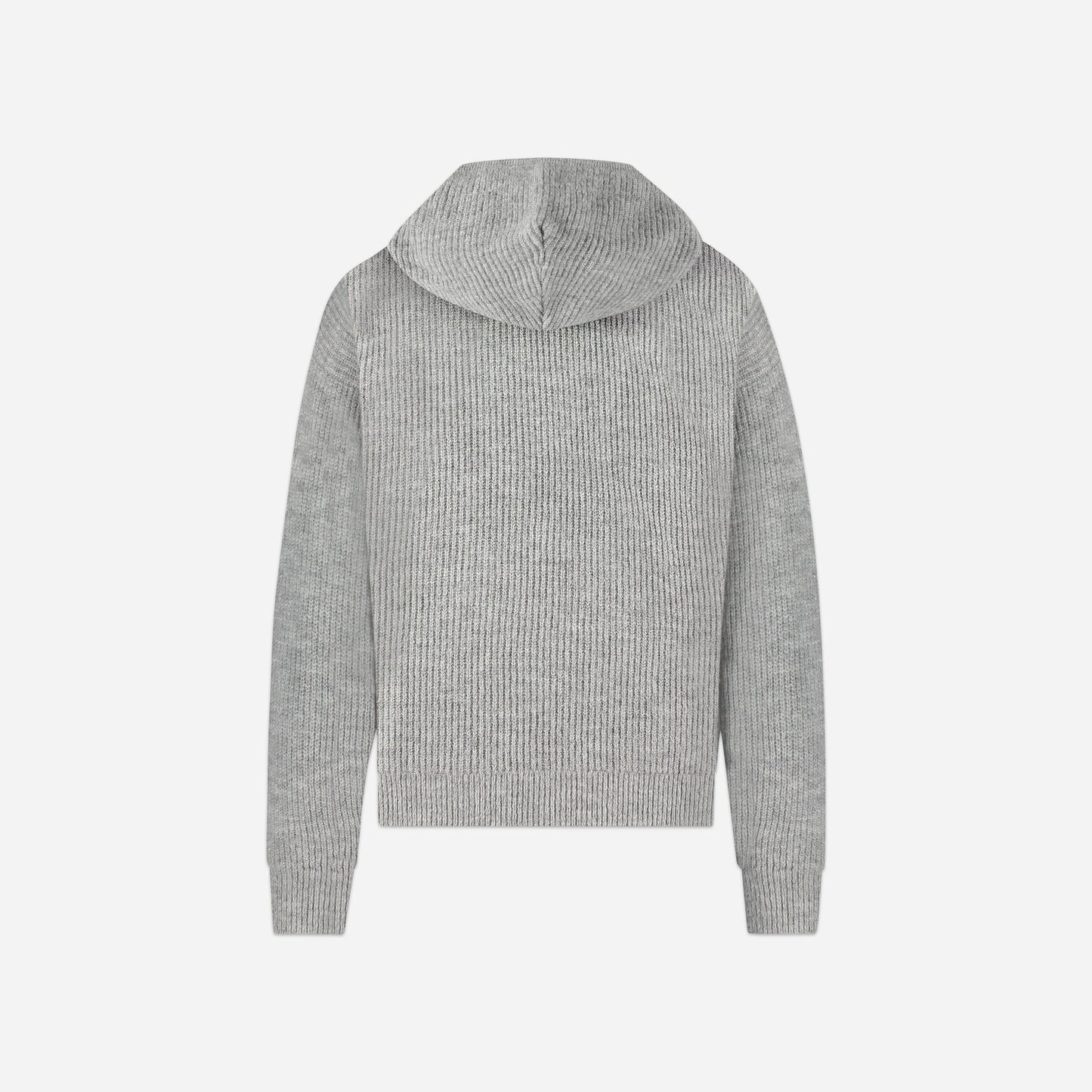 Knitted Logo Hoodie | Grey
