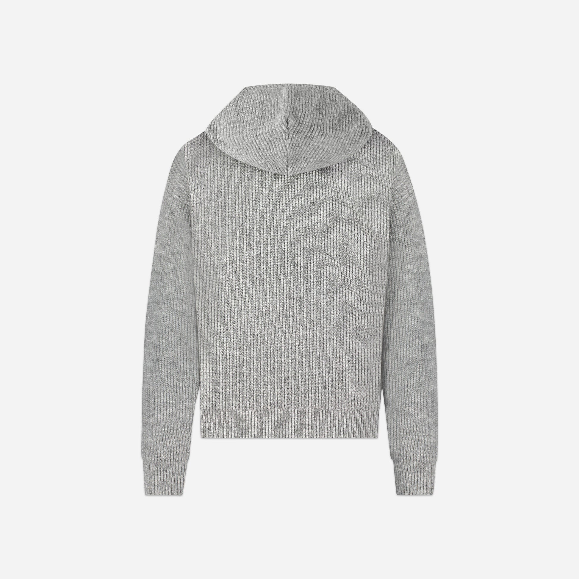 Knitted Logo Hoodie | Grey