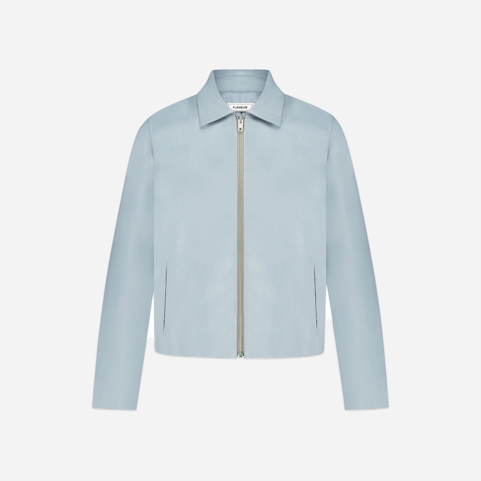 Leather Blouson Worker Jacket | Blue