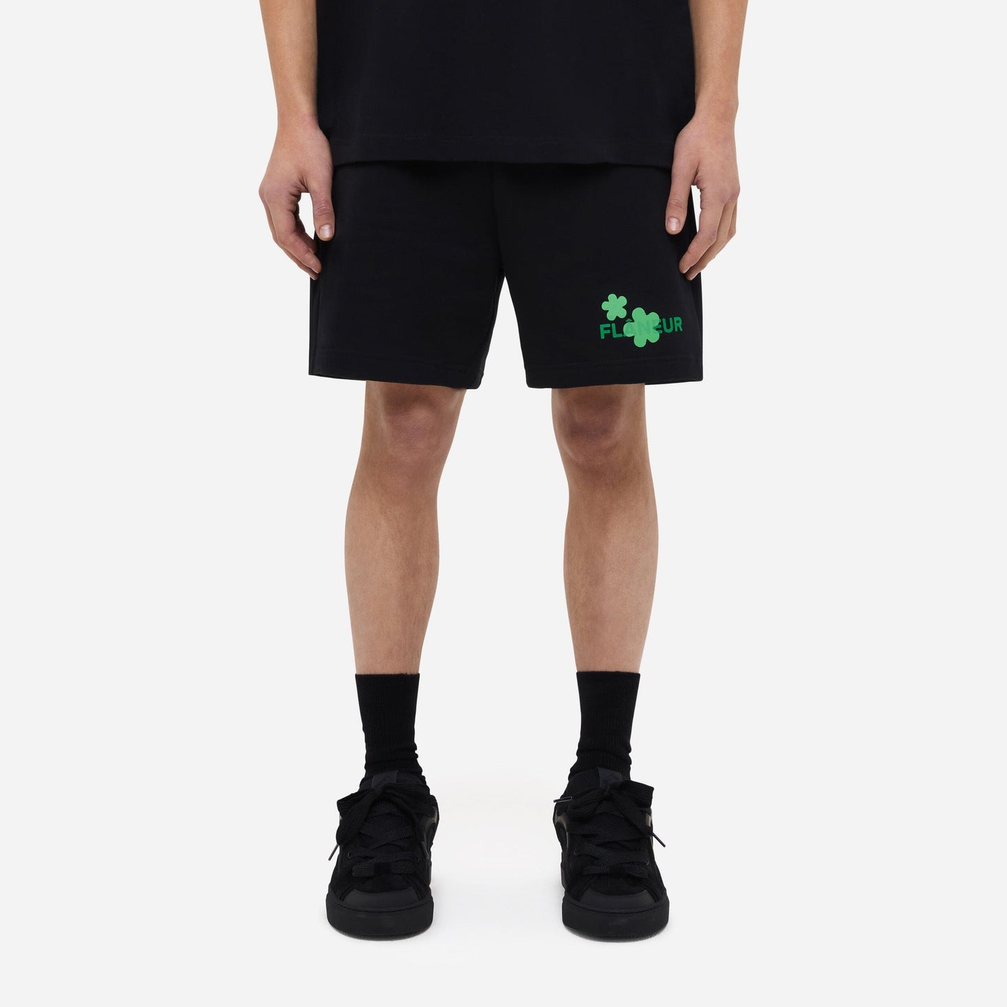 Organic Flower Shorts | Black