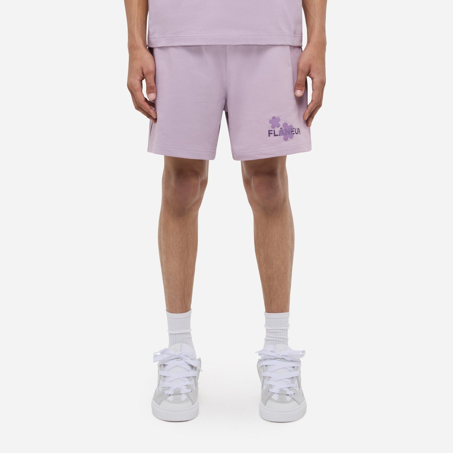 Organic Flower Shorts | Soft Purple