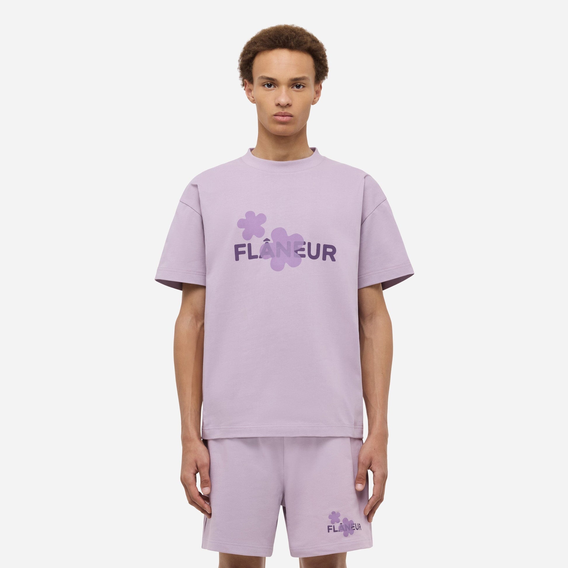 Organic Flower T-Shirt | Soft Purple