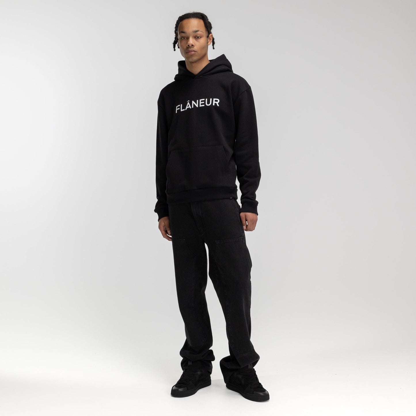 Printed Logo Hoodie | Black