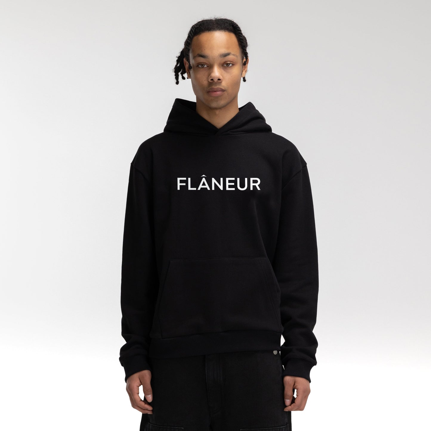 Printed Logo Hoodie | Black